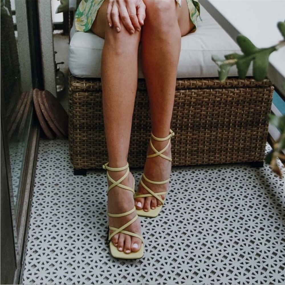 Zara yellow heels
